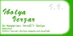 ibolya verzar business card